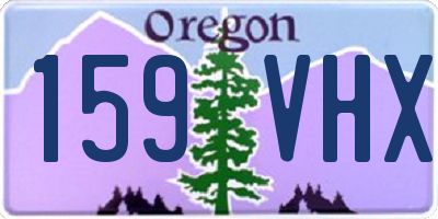 OR license plate 159VHX