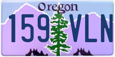 OR license plate 159VLN
