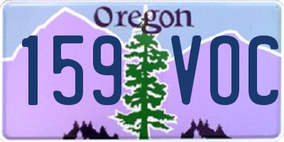 OR license plate 159VOC