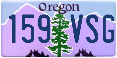 OR license plate 159VSG