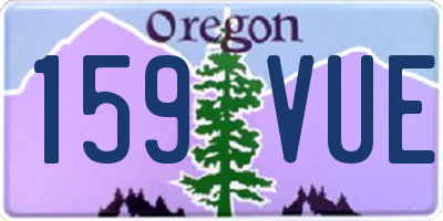OR license plate 159VUE