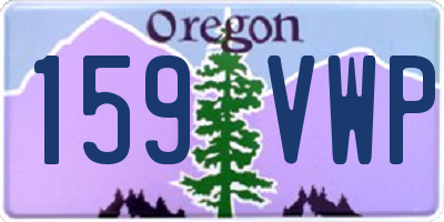 OR license plate 159VWP
