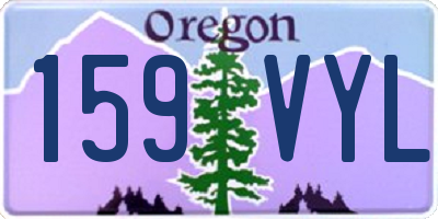 OR license plate 159VYL