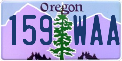 OR license plate 159WAA