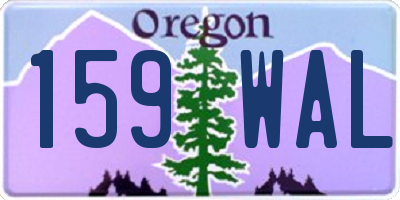 OR license plate 159WAL
