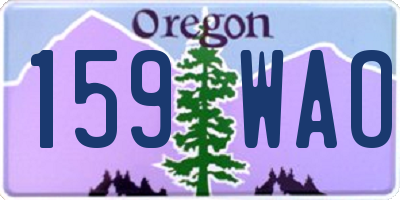 OR license plate 159WAO