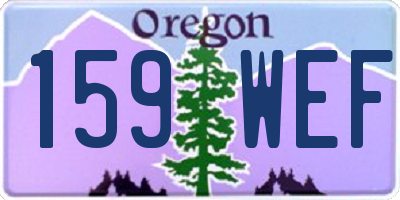 OR license plate 159WEF
