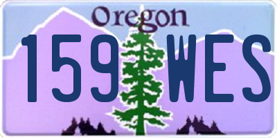 OR license plate 159WES