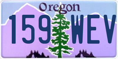 OR license plate 159WEV