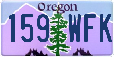 OR license plate 159WFK