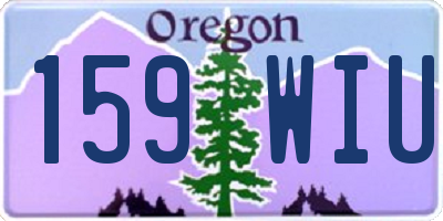 OR license plate 159WIU