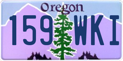OR license plate 159WKI