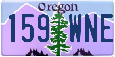 OR license plate 159WNE