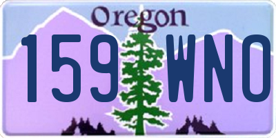 OR license plate 159WNO