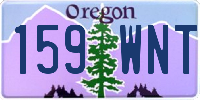 OR license plate 159WNT