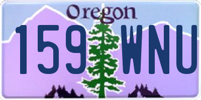 OR license plate 159WNU