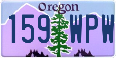 OR license plate 159WPW