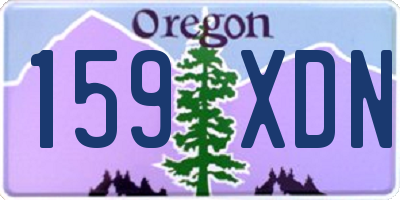 OR license plate 159XDN