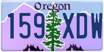 OR license plate 159XDW