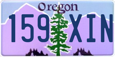 OR license plate 159XIN