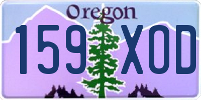 OR license plate 159XOD