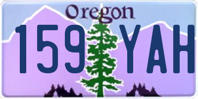 OR license plate 159YAH