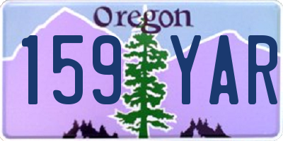 OR license plate 159YAR