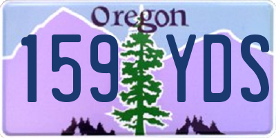 OR license plate 159YDS
