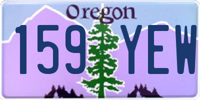 OR license plate 159YEW