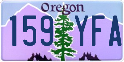 OR license plate 159YFA