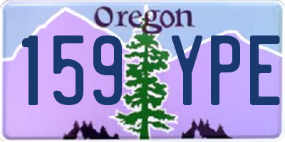 OR license plate 159YPE