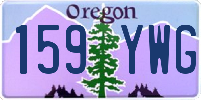 OR license plate 159YWG