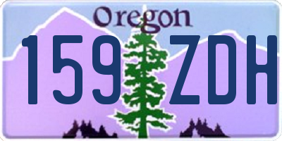 OR license plate 159ZDH