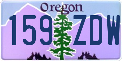 OR license plate 159ZDW