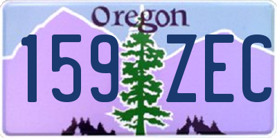 OR license plate 159ZEC