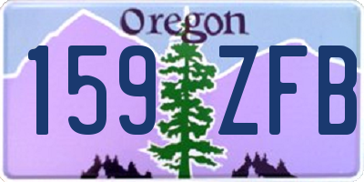 OR license plate 159ZFB
