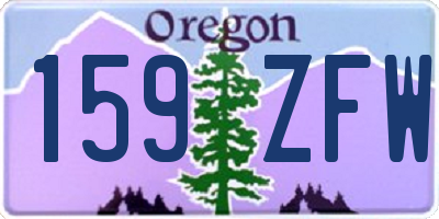 OR license plate 159ZFW