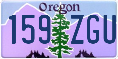 OR license plate 159ZGU