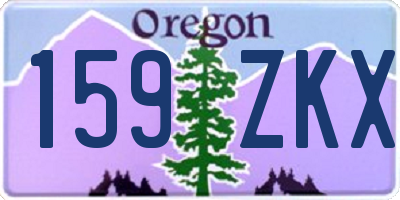 OR license plate 159ZKX