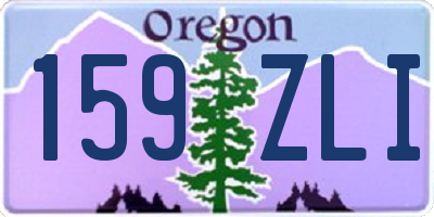 OR license plate 159ZLI