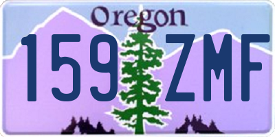 OR license plate 159ZMF