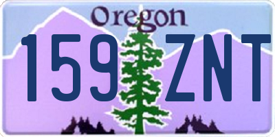 OR license plate 159ZNT
