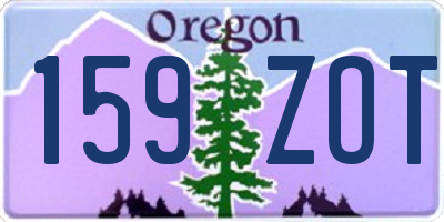 OR license plate 159ZOT