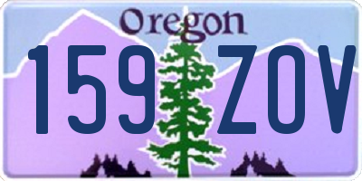 OR license plate 159ZOV