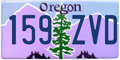 OR license plate 159ZVD