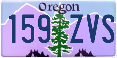 OR license plate 159ZVS