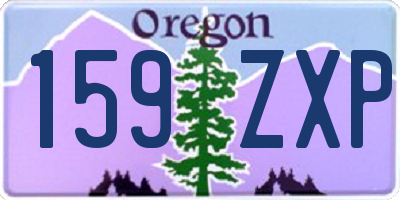 OR license plate 159ZXP