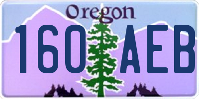 OR license plate 160AEB