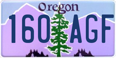 OR license plate 160AGF