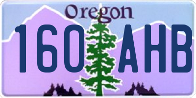 OR license plate 160AHB